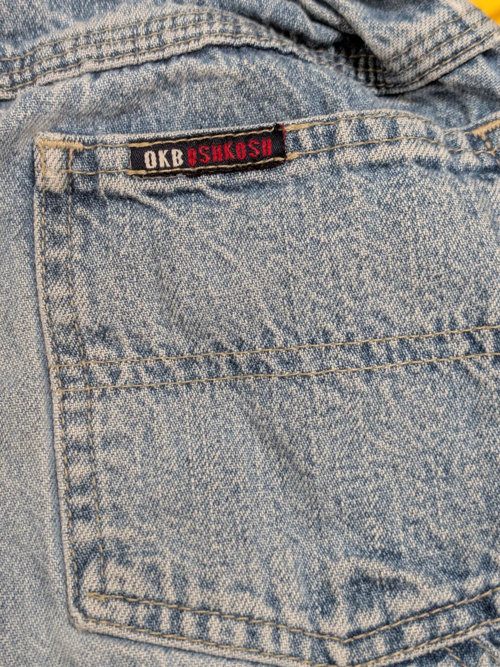 Vintage 90s OshKosh B'gosh OKB Carpenter Jeans Kids Size 6 Hammer Loop Denim